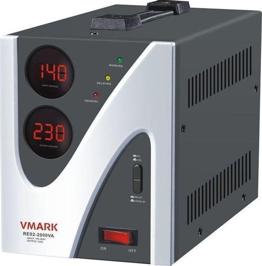 Σταθεροποιητής Τάσης VMARK RE02-5000VA Relay με 1 Πρίζα Ρεύματος