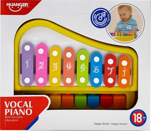 Ξυλόφωνο & Πιάνο για 18+ Μηνών Κιτρινο