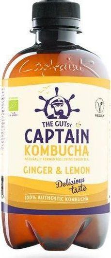 Κομπούχα Τζίντζερ & Λεμόνι Captain Kombucha 400ml