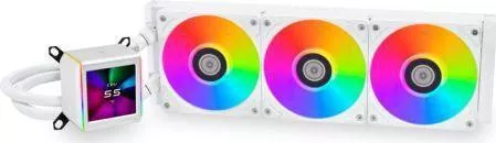 Υδρόψυξη Επεξεργαστή Lian Li GALAHAD II LCD 360 Τριπλού Ανεμιστήρα 120mm για Socket AM4 / AM5 / 1700 / 1200 / 115x με ARGB Φωτισμό Λευκό