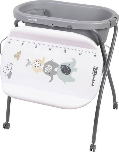 Μπανιέρα Μωρού FreeOn με Βάση Elephants Γκρι