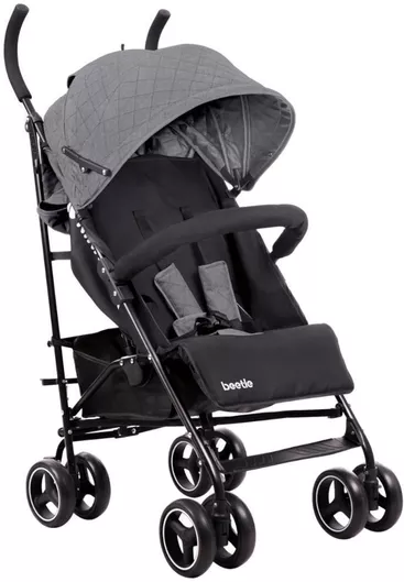 Καρότσι Μπαστούνι Kikka Boo Beetle Kατάλληλο για Nεογέννητο 6kg Γκρι