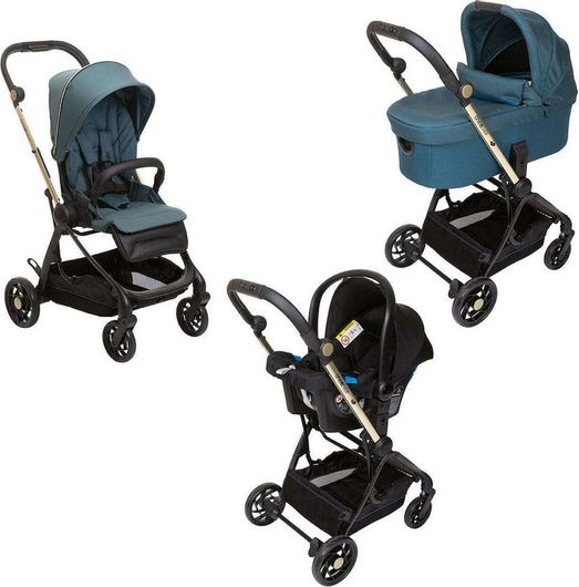 Καρότσι Μωρού Chicco Trio One4ever 3 in 1 Ρυθμιζόμενο 3 σε 1 Green Gem