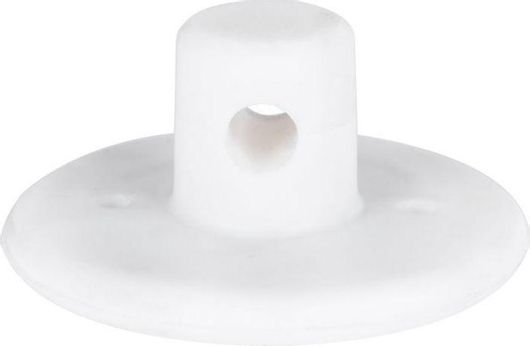 Εξάρτημα Στήριξης Καλωδίου GloboStar DIY 77561 Σιλικόνης Επιτοίχιο Φωτιστικού Φ4.5xΥ2cm Λευκό 