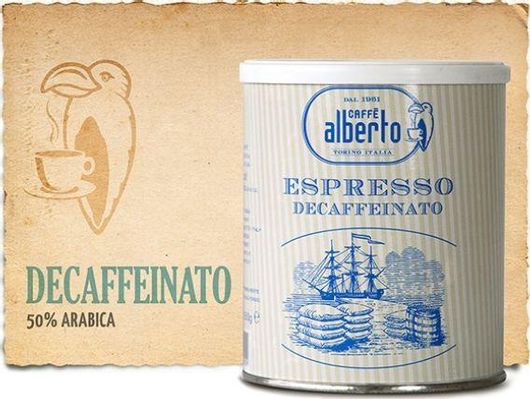 Καφές Caffe Alberto Espresso Classic Blend Αλεσμένος Decaffeine 250gr