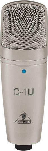 Μικρόφωνο Behringer Πυκνωτικό USB C-1U Τοποθέτηση Shock Mounted/Clip On Φωνής Ασημί 