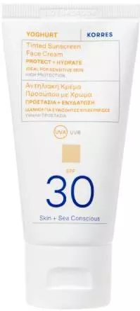 Korres Yoghurt Αντηλιακή Κρέμα Προσώπου SPF30 με Χρώμα 50ml
