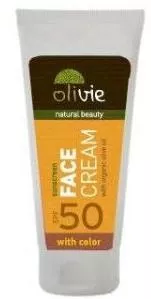 Αντηλιακή Κρέμα Προσώπου Olive με Χρώμα SPF50 50ml