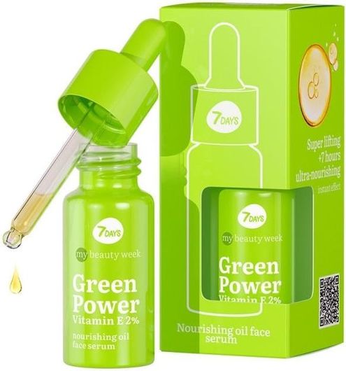 Serum Προσώπου 7DAYS Green Power Vitamin Ενυδατικό & Αντιγηραντικό με Βιταμίνη E & Πεπτίδια 20ml