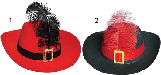 Αποκριάτικο Καπέλο Τσα-Φαλ Α0308 Ιππότη Ή Σταυροφόρος Με Φτερό Τυχαίας Επιλογής Χρώματος