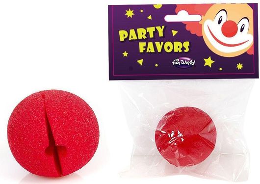 Αποκριάτικη Μύτη Κλόουν Fun World 7838 5cm Κόκκινo
