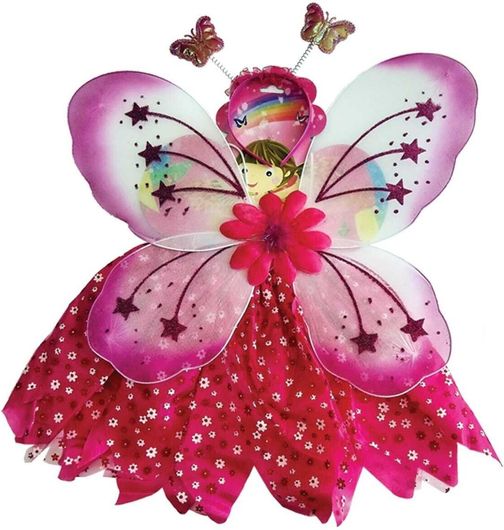 Αποκριάτικο Σετ Νεραΐδας Τσα-Φαλ Α5472 2τμχ Ροζ