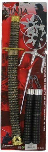 Σετ Αποκριάτικα Όπλα Maskarata KK15895 Ninja 6τμχ