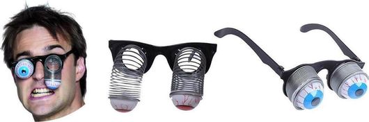Αποκριάτικο Αξεσουάρ Γυαλιά με Μάτια Ελατήρια