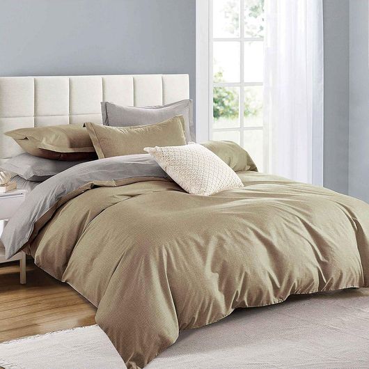 Πάπλωμα Beauty Home Μονό Art 12303 170x230cm Λαδί Γκρι