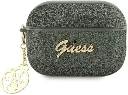 Θήκη Guess Glitter Flake 4G Charm για Apple AirPods Pro 2 Πλαστικό Πράσινο