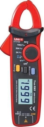 Αμπεροτσιμπίδα Uni-T 100A AC UT210E True RMS Ψηφιακή με Ακροδέκτες
