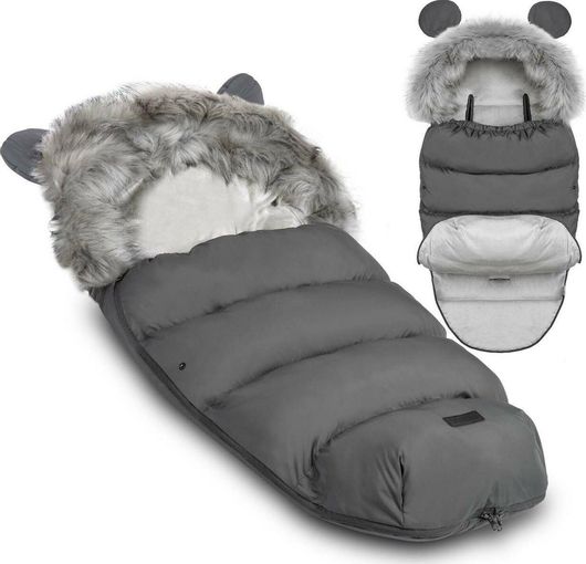 Ποδόσακος Καροτσιού Ricokids Elmi 95x45cm Σκούρο Γκρι