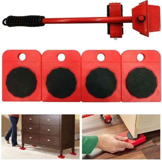 Σύστημα Μεταφοράς Επίπλων για Φορτίο Βάρους έως 600kg Κόκκινο