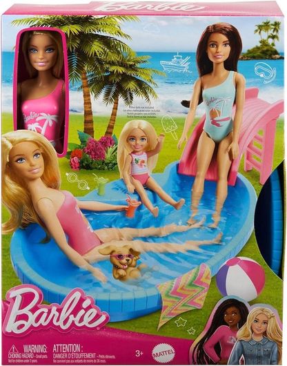 Κούκλα Barbie Mattel Pool Playset για 3+ Ετών