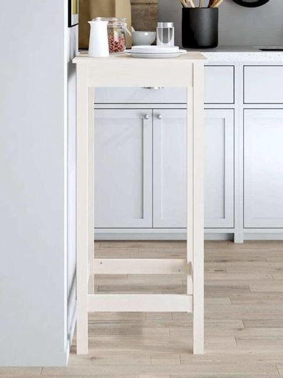 Τραπέζι Μπαρ vidaXL 50x50x110cm από Μασίφ Ξύλο Πεύκου Λευκό