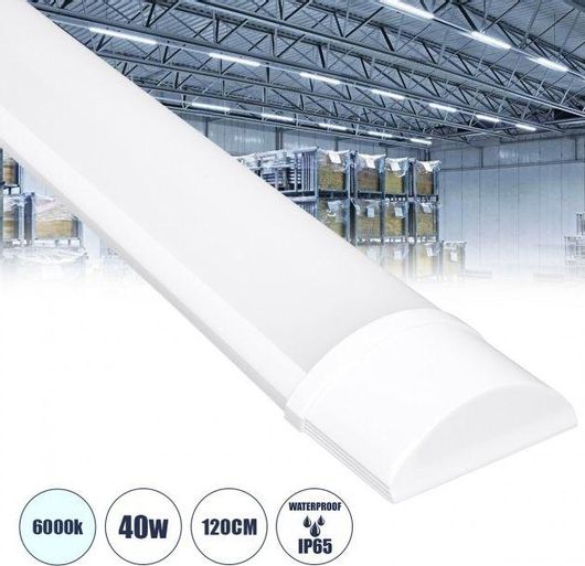 Φωτιστικό Σκαφάκι GloboStar Tri-Proof 60158 LED IP65 40W 6000K 120cm Ψυχρό Λευκό
