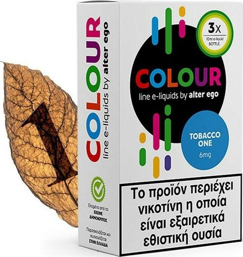 Υγρό Αναπλήρωσης Ηλεκτρονικού Τσιγάρου Alter eGo Tobacco One Σετ 3τμχ 18mg 10ml