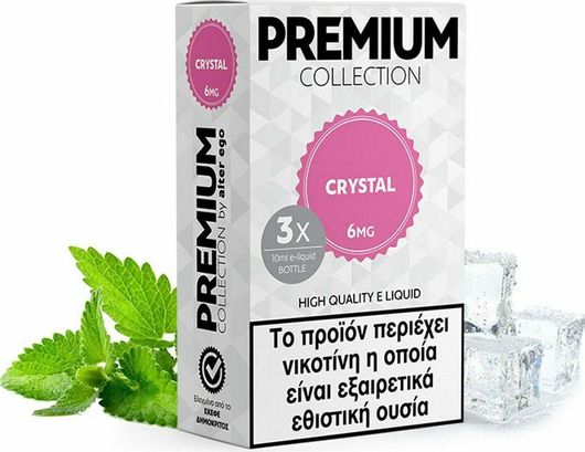Υγρό Αναπλήρωσης Ηλεκτρονικού Τσιγάρου Alter eGo Crystal Σετ 3τμχ 9mg 10ml