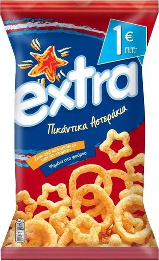 Γαριδάκια Extra από Καλαμπόκι Πικάντικα 85gr