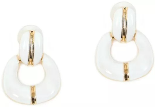 Σκουλαρίκια Καρφωτά Doca 81431 Δάκρυ Λευκό