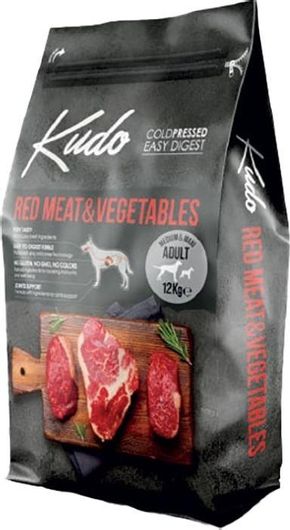 Kudo Red Meat & Vegetables 12kg Ξηρά Τροφή για Ενήλικους Σκύλους Μεσαίων & Μεγαλόσωμων Φυλών με Βοδινό