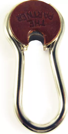 Κλειδοθήκη The Partner από Δέρμα & Inox 6x3cm Καφέ
