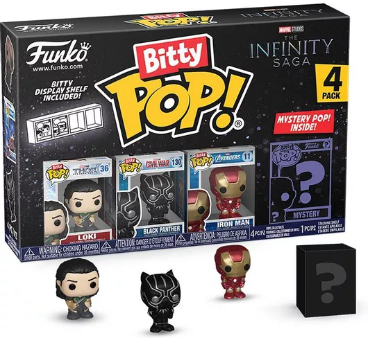 Funko Bitty Pop! Marvel: The Infinity Saga - Loki, Black Panther, Iron Man & Chase 4-Pack Chase 4τμχ