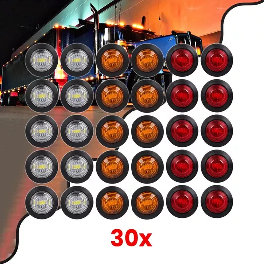 Φως Όγκου Φορτηγού GloboStar SMD 5730 1W 24V Αδιάβροχο IP65 6000K 85306 Σετ 30τμχ