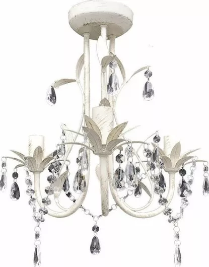 Πολυέλαιο vidaXL 240686 Κεράκι με Ντουί E14 Λευκό