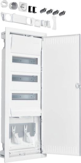 Ηλεκτρολογικός Πίνακας Hager VH603NWH Χωνευτός Μεταλλικό 3 Σειρών 845x89x348mm Λευκό