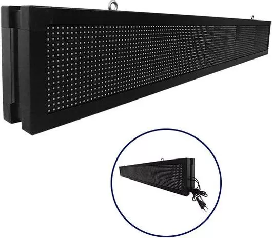 Πινακίδα LED GloboStar 90314 Κυλιόμενη Διπλής Όψης Αδιάβροχη 168x24cm Πορτοκαλί