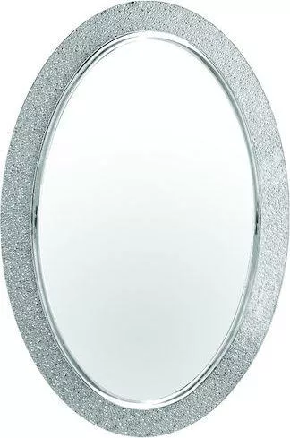 Καθρέφτης Gloria 15-9309 Οβάλ Μεταλλικός 90x60cm Γκρι