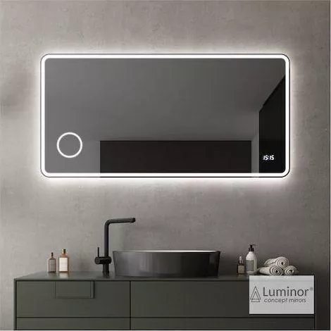 Καθρέφτης Luminor CUL8080 Μεγεθυντικός Ορθογώνιος Led Μεταλλικός 80x80cm 