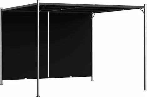 Πέργκολα vidaXL 49324 από Ύφασμα 300x255cm Μαύρο