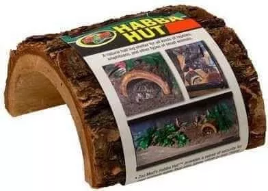 Διακοσμητικό για Ενυδρεία Ερπετών Croci Zoo Med Habba Hut Καταφύγιο από Ξύλο 10x6x9cm