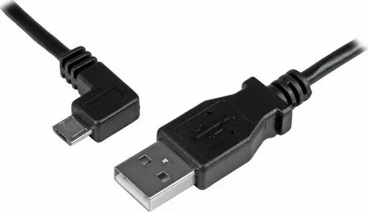 Καλώδιο micro USB StarTech USBAUB2MLA Angle (90°) USB 2.0 2m Μαύρο