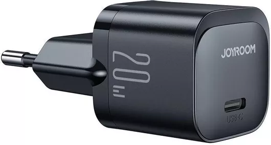 Joyroom Φορτιστής Χωρίς Καλώδιο με Θύρα USB-C 20W Power Delivery Μαύρος JR-TCF02
