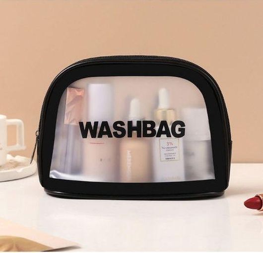 Νεσεσέρ Ταξιδιού Γυναικείο Διάφανο 20x14x9cm Μαύρο