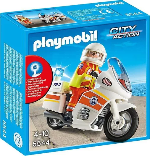Playmobil Γιατρός & Μοτοσυκλέτα Πρώτων Βοηθειών για 4+ Ετών