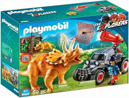 Playmobil The Explorers Όχημα Λαθροκυνηγών & Οικογένεια Τρικεράτωψ για 4+ Ετών