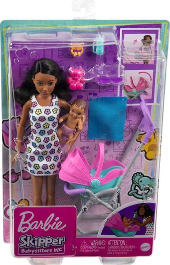 Barbie Κούκλα Skipper Babysitter για 3+ Ετών