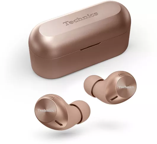 Technics EAH-AZ40M2 In-ear Bluetooth Handsfree Ακουστικά με Αντοχή στον Ιδρώτα & Θήκη Φόρτισης Ροζ Χρυσό