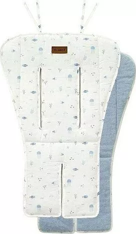 Αντιιδρωτικό Κάλυμμα Καροτσιού Jane Flappy Universal Διπλής Όψης 49x73cm Lazuli Blue