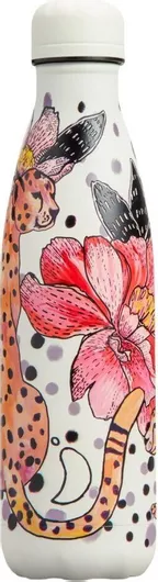 Θερμός Chilly's Tropical Cheetah Jungle 22669 Μπουκάλι Inox 0.5lt Λευκό